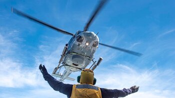 Helicóptero presidencial Leonardo AW-139. /Ministerio