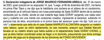 Declaración de Mauricio Fernandini ante