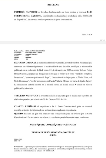 La sentencia obliga a Benedetti