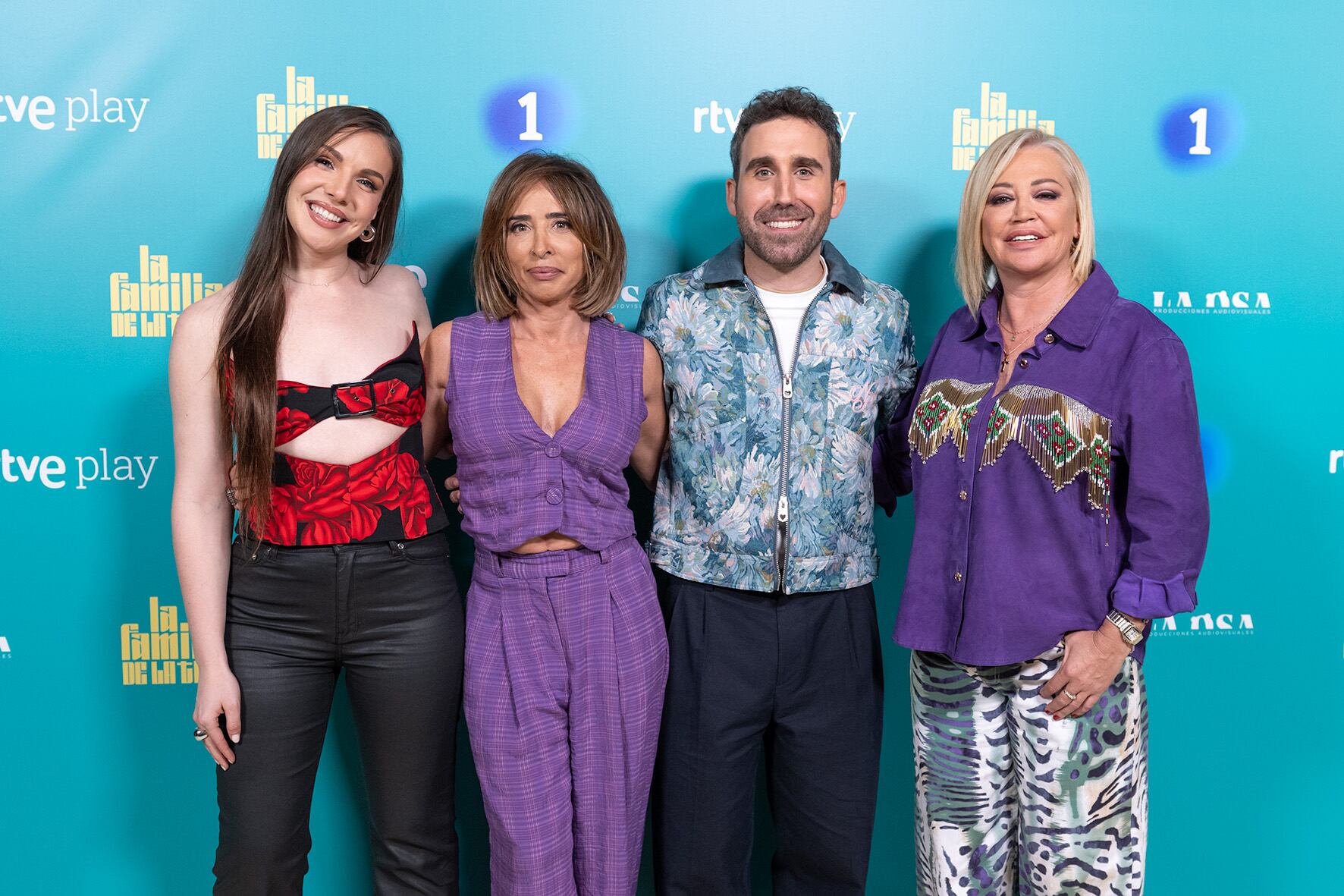 Inés Hernand, María Patiño, Aitor Albizua y Belén Esteban, en la presentación de