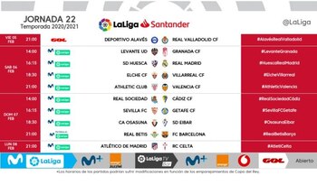 20/01/2021 Horarios de la jornada