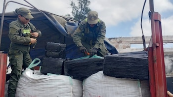 Gendarmería secuestró 420 kilos de hojas de coca en un camión gracias al alerta que despertó una cuerda de seguridad unida con pegamento