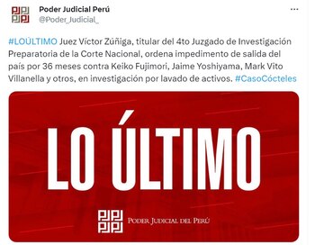 Tuit del Poder Judicial