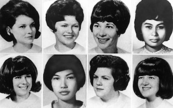 Las mujeres tenían entre 19 y 24 años: eran Gloria Davy, Suzanne Farris, Mary Ann Jordan, Patricia Matusek, Nina Schmale, Pamela Wilkenning, Merlita Gargullo y Valentina Pasión (AP)