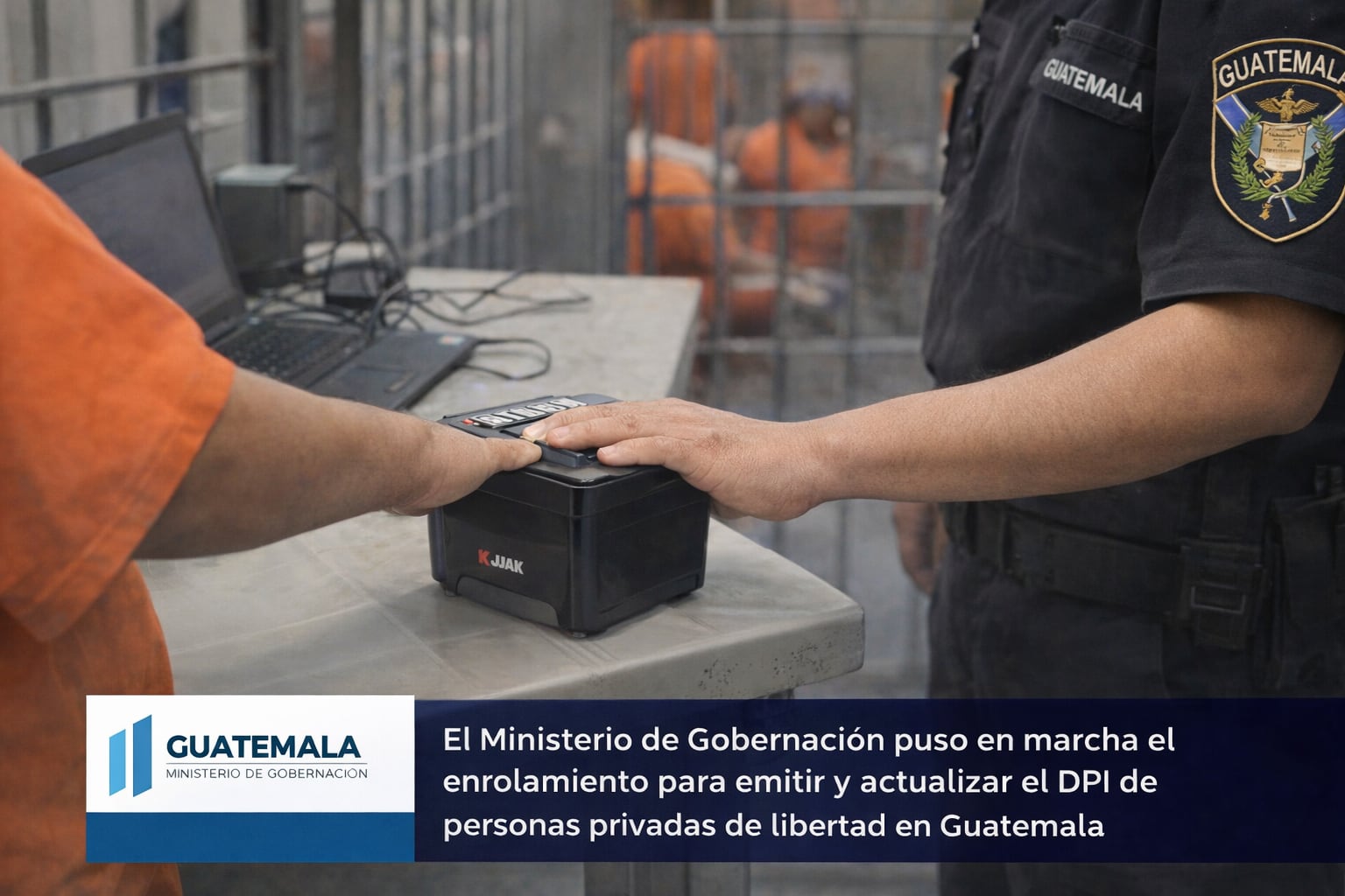 El Ministerio de Gobernación inicia el enrolamiento para emitir y actualizar el DPI en cárceles de Guatemala