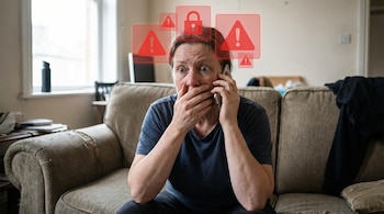 El falso call center se