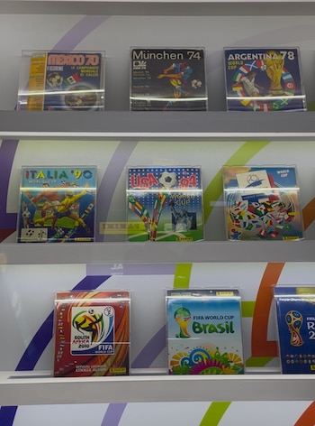 Durante el evento se exhibieron todas las ediciones de los Álbumes PANINI (Luis Mote Nava/Infobae México)