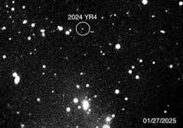 Vista del asteroide 2024 YR4