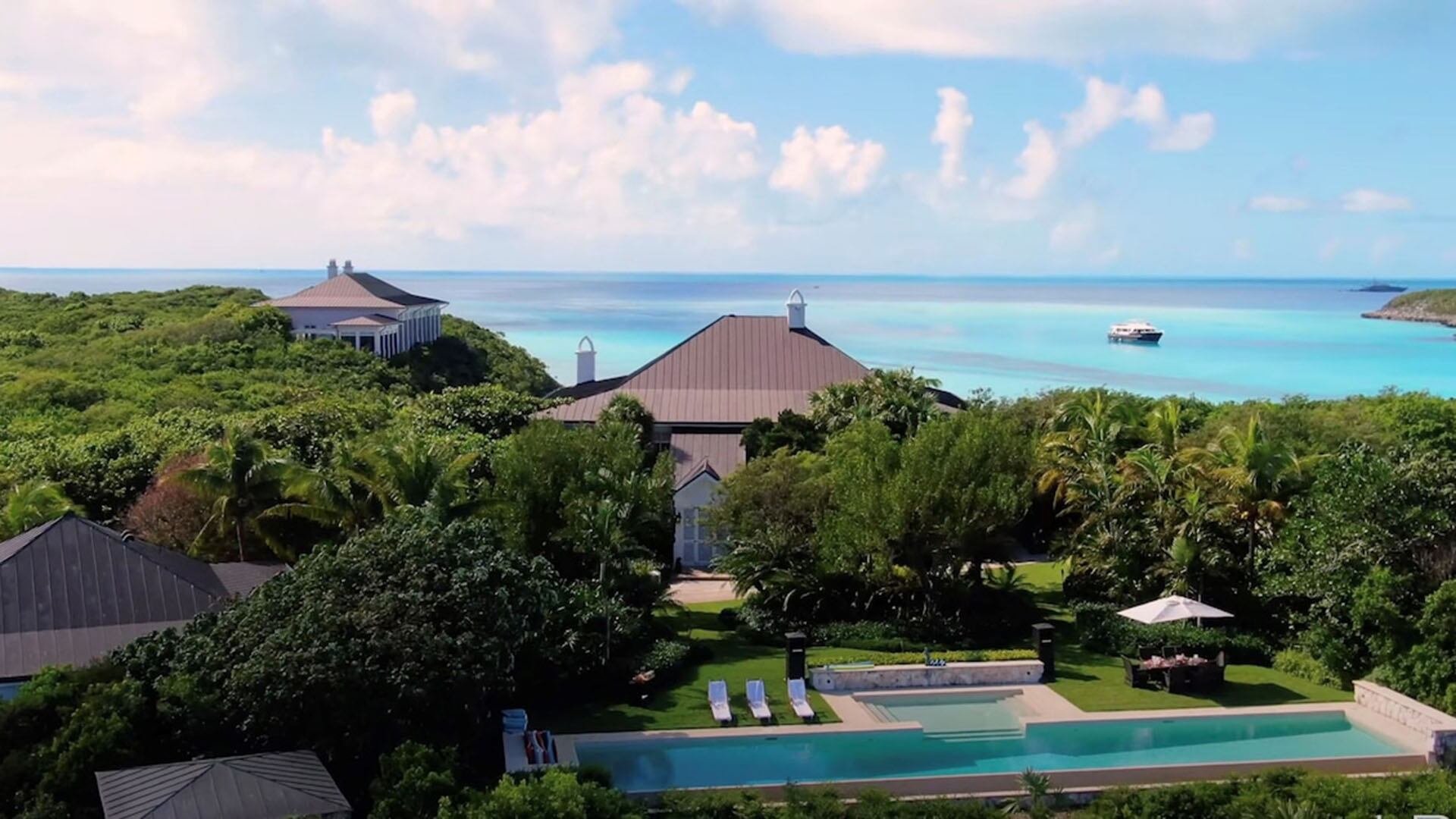 El actor adquirió un exclusivo paraje caribeño en 2004 tras rodar una exitosa película (Courtesy of Engel & Völkers Bahamas via TopTenRealEstateDeals.com)