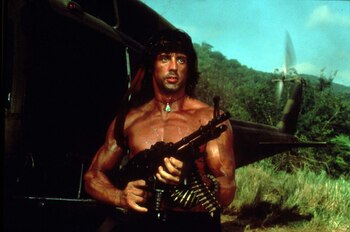 Sylvester Stallone como Rambo