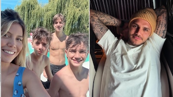 Wanda Nara con sus hijos