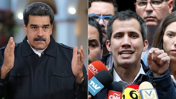 Nicolás Maduro y Juan Guaidó