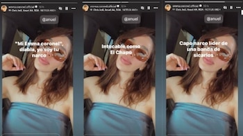 A última postagem de Emma Coronel no Instagram inclui uma discussão musical direta sobre Joaquín Guzmán Loera e sua ligação com o tráfico de drogas (IG)