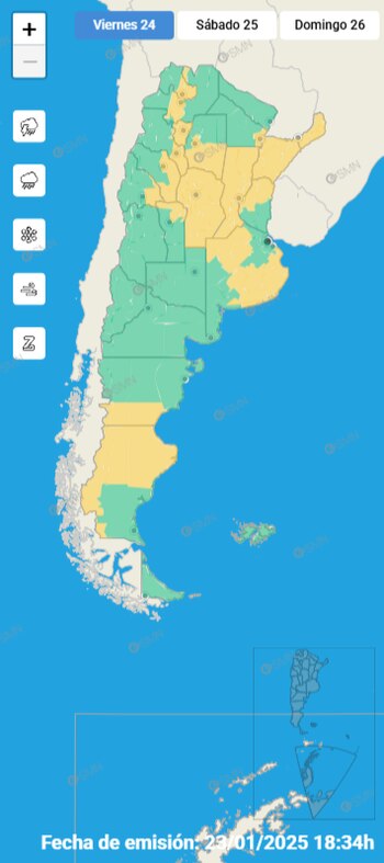 Alerta por tormentas (SMN)