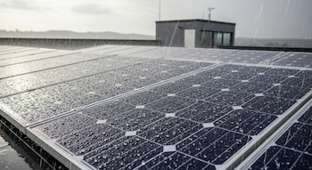 Paneles solares - lluvias - energía - tecnología - 12 de abril