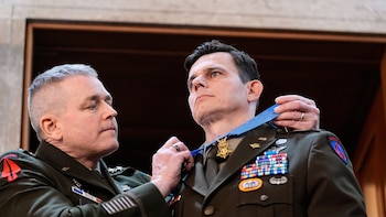 El piloto herido en la