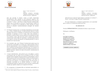 TC rechaza demanda de Martín Vizcarra