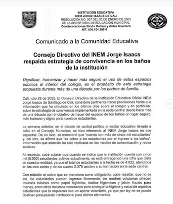 Colegio Inem Cali responde a
