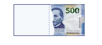 Ejemplo de fracciones de billete.