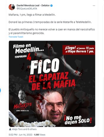 "Mañana, 1 pm, llego a