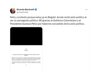 Con esta publicación, el expresidente