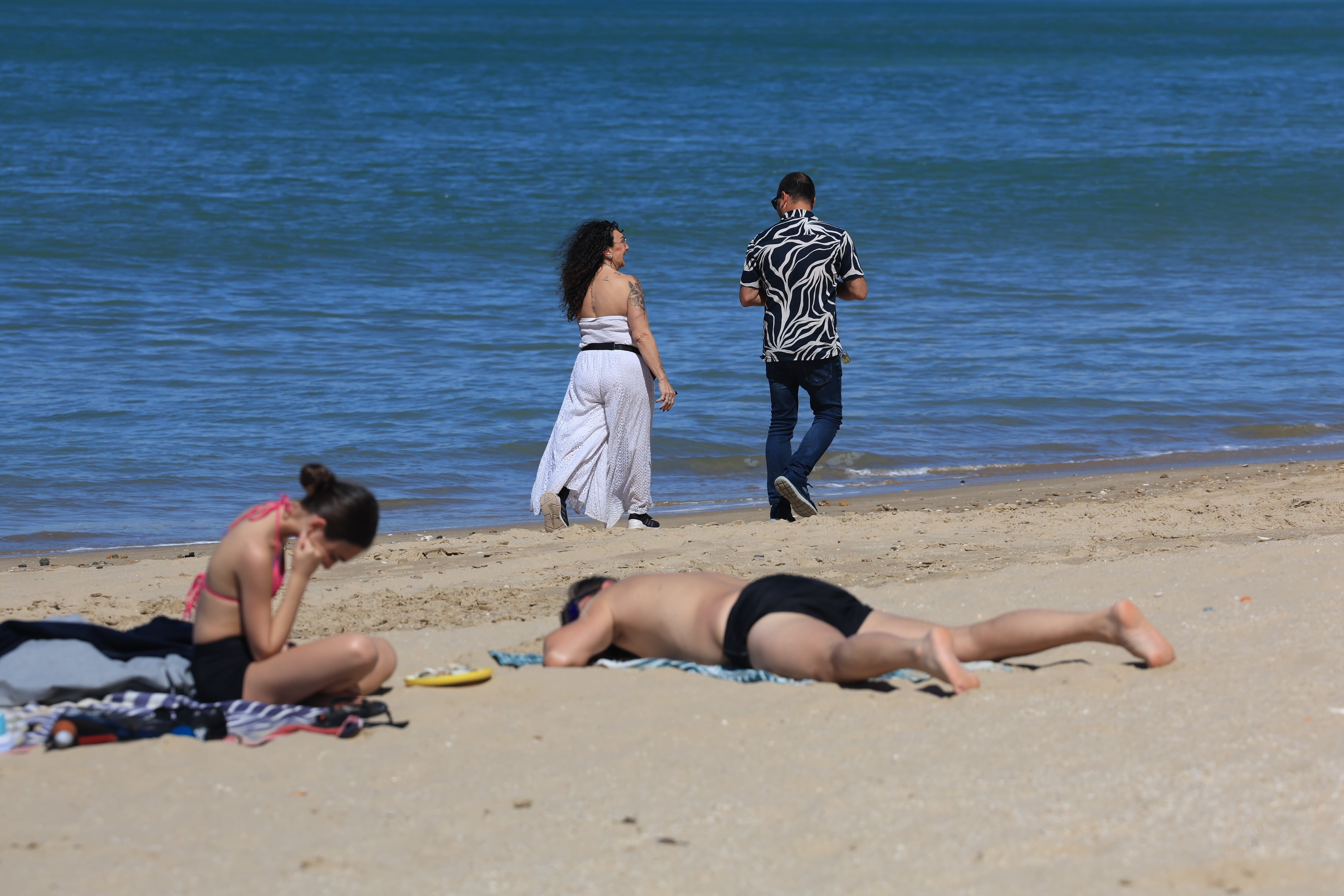 Imagen de archivo de la playa de Cádiz antes de Semana Santa. (Europa Press/Nacho Frade)