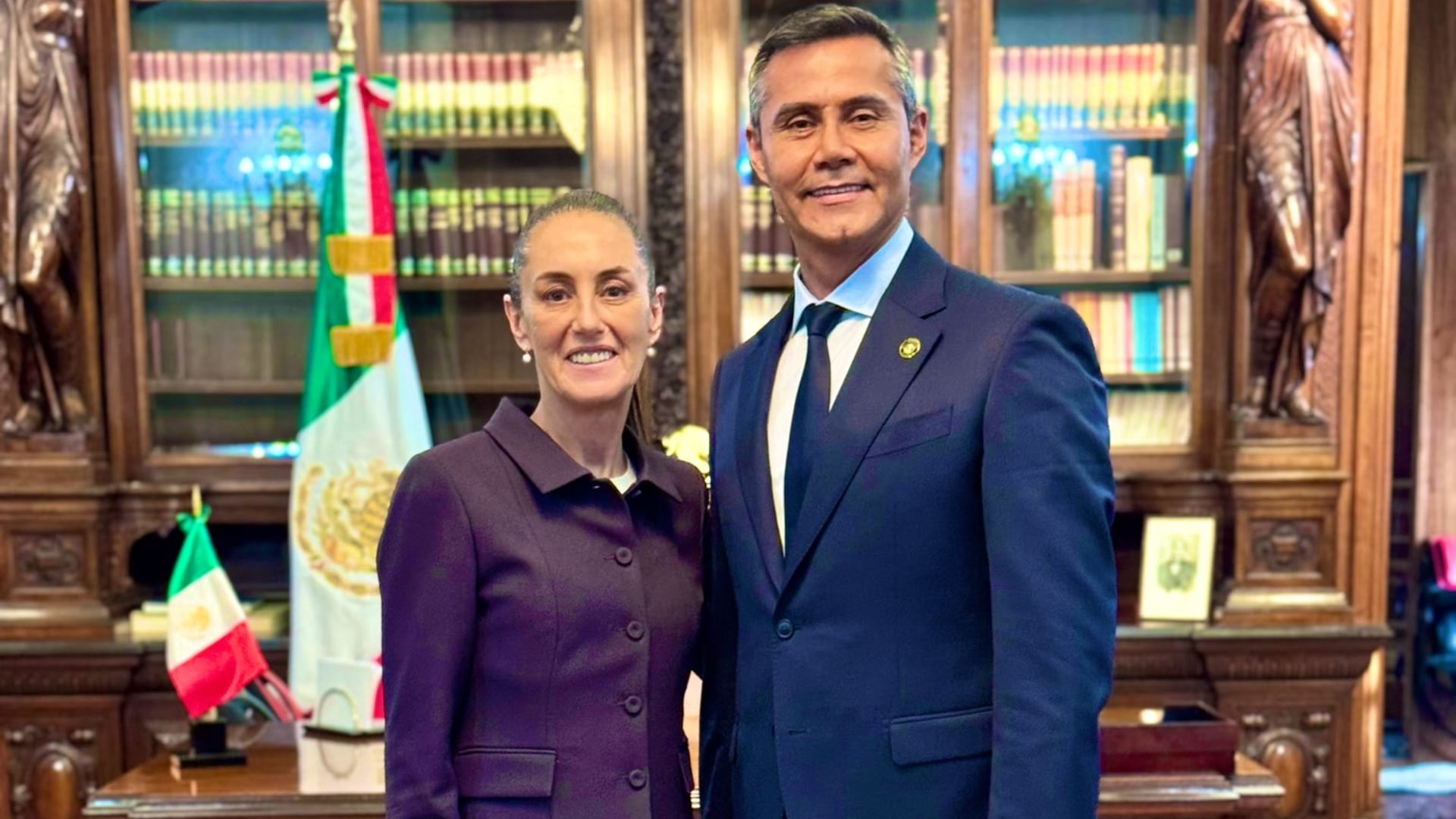 Claudia Sheinbaum defiende al titular de Birmex por la compra de dos departamentos.(X/@Carlos_UlloaP)