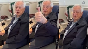 Confrontan a Manuel Bartlett en vuelo en primera clase a España: “¿Ya no van para EEUU?"