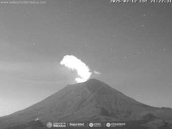 Monitoreo del Popocatépetl este 13