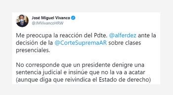 José Miguel Vivanco Tuit