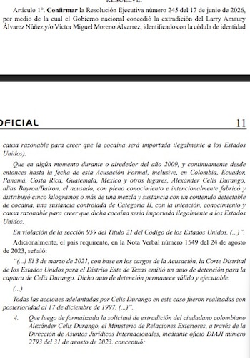 Alias Allende fue solicitado en extradicción por Estados Unidos - crédito Ministerio de Justicia