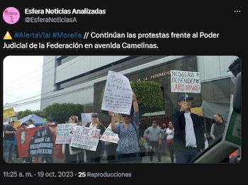 Medios locales reportaron protestas afuera