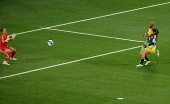 Catalina Usme fue quien anotó el gol de Colombia para darle la victoria ante Jamaica en los octavos de final del Mundial femenino 2023. Foto: REUTERS/Asanka Brendon Ratnayake.