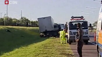 El camión involucrado en el