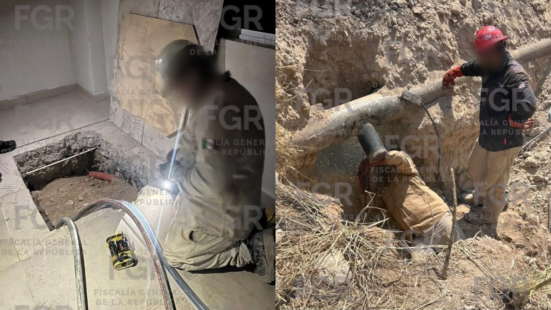 Fueron a un cateo y encuentran un túnel con tomas clandestinas de combustible en Nuevo León. FGR