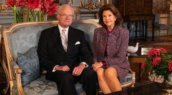 Carlos XVI Gustavo y Silvia