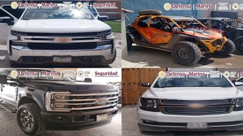 Vehículos asegurado tras el cateo.