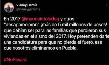 Vianey García arremetió contra Mauricio