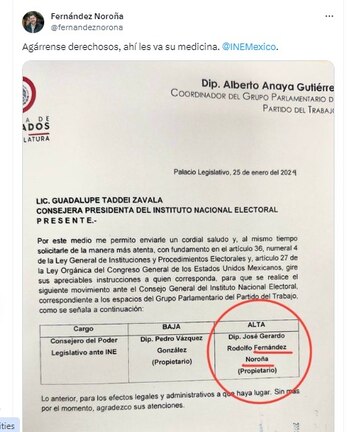 El diputado federal anunció que