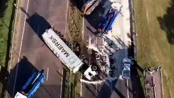 El camión iba rumbo a