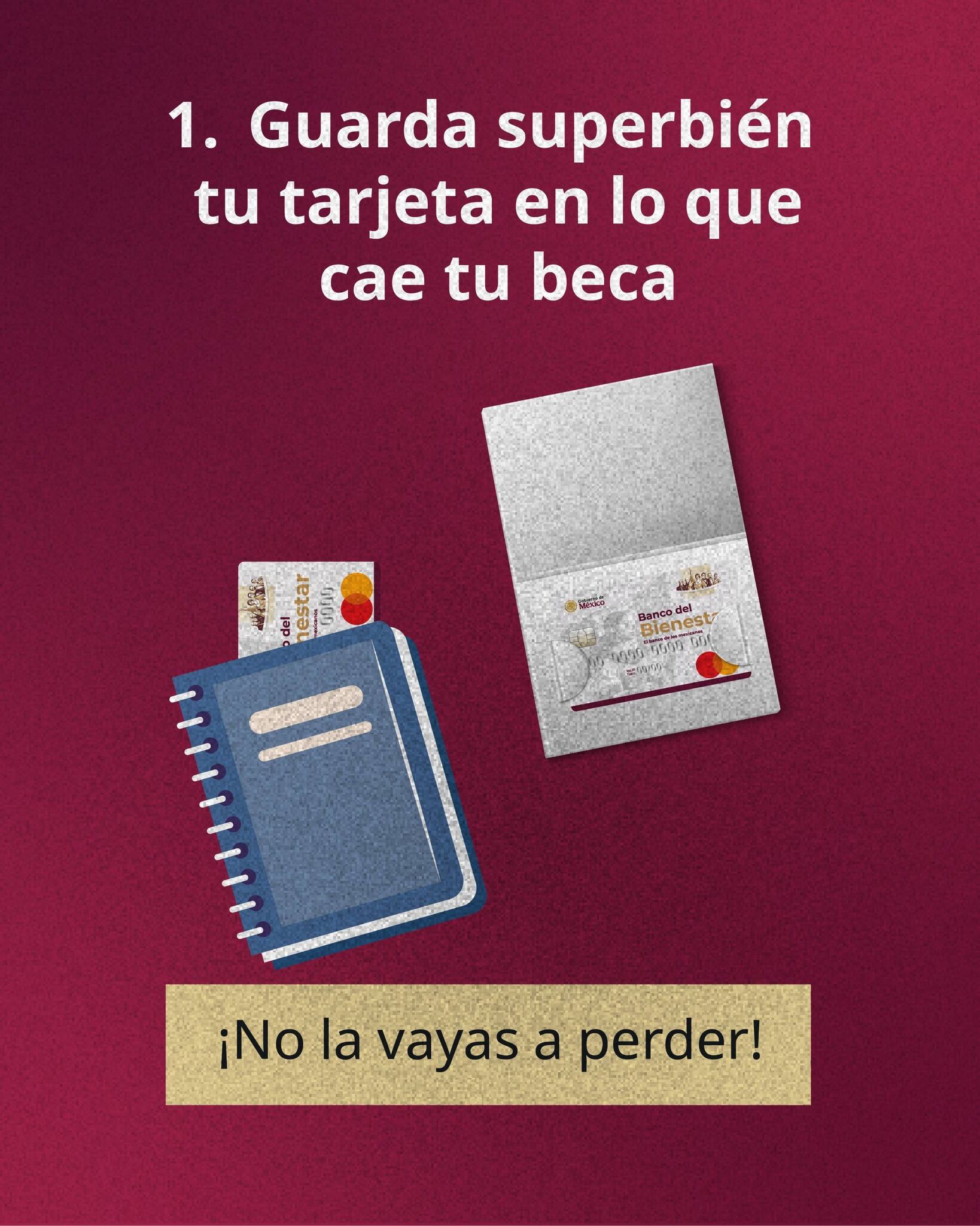 La Coordinación Nacional de Becas recomendó a los nuevos beneficiarios resguardar la tarjeta del Banco del Bienestar. Foto: Facebook/Coordinación Nacional de Becas para el Bienestar Benito Juárez.
