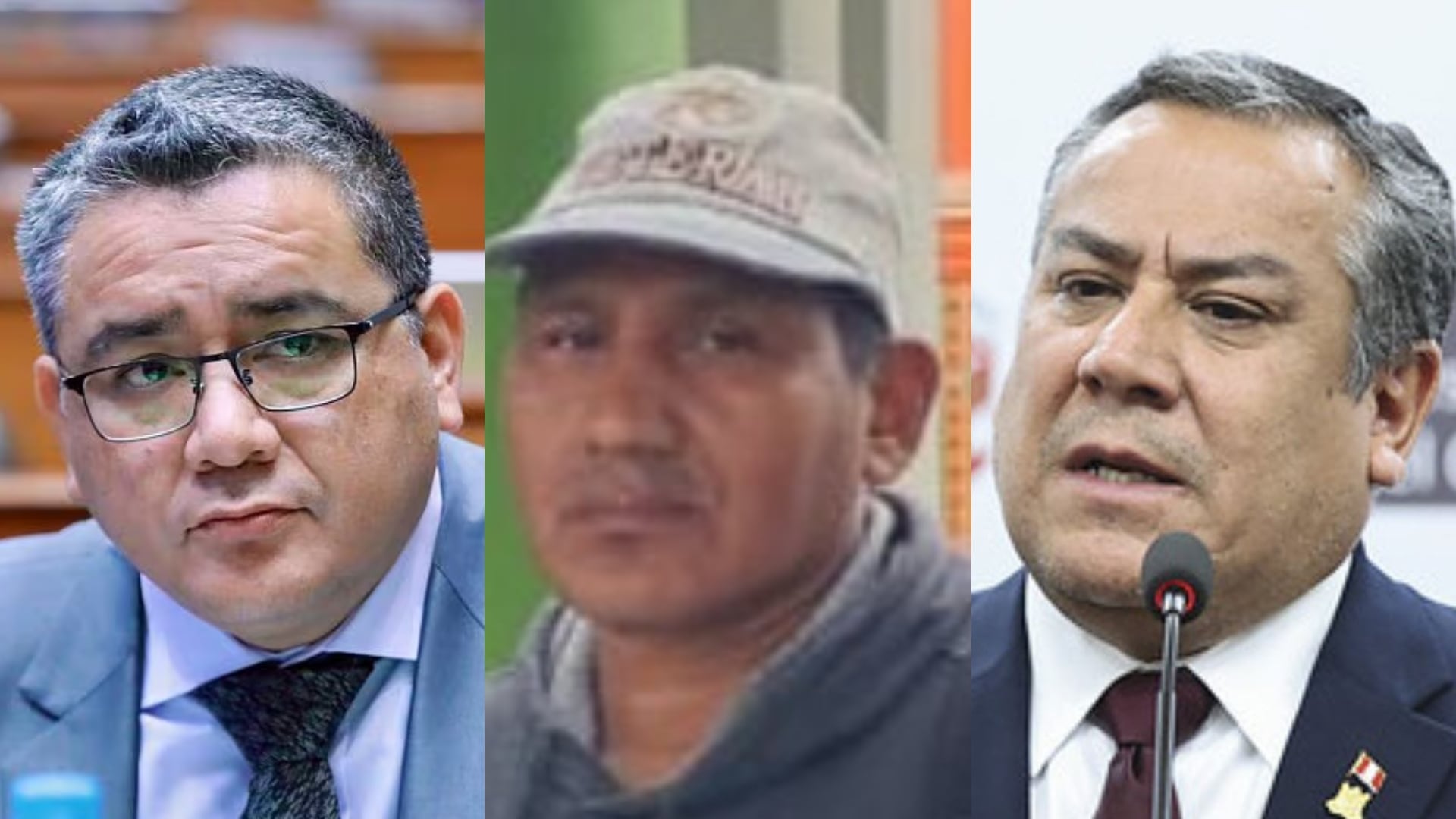 Juan José Santiváñez, Iván Quispe Palomino y Gustavo Adrianzén. Foto: composición Infobae