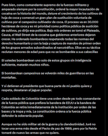 Petro respondió a las críticas