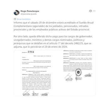 Hugo Passalacqua posterga el pago