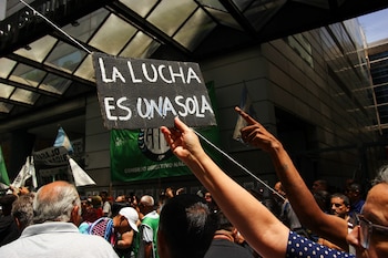 Una protesta de ATE ante