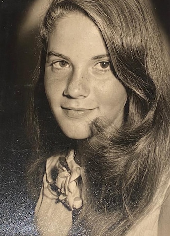 Graciela Alfano de joven. La