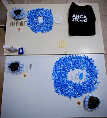 El pesaje totalizó 3.164 gramos, con un valor estimado de $68,1 millones