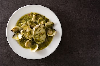 Merluza en salsa verde (Adobe