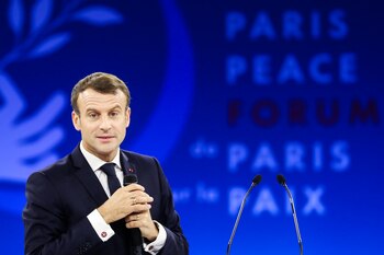 El presidente francés, Emmanuel Macron,