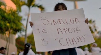 Marcha por El Chapo, Sinaloa 2014. (AFP)